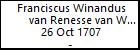 Franciscus Winandus van Renesse van Wilp