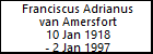 Franciscus Adrianus van Amersfort