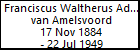 Franciscus Waltherus Adrianus van Amelsvoord