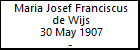 Maria Josef Franciscus de Wijs