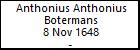 Anthonius Anthonius Botermans
