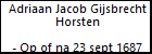 Adriaan Jacob Gijsbrecht Horsten