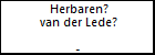 Herbaren? van der Lede?