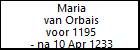 Maria van Orbais