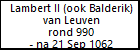 Lambert II (ook Balderik) van Leuven