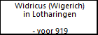 Widricus (Wigerich) in Lotharingen