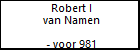 Robert I van Namen