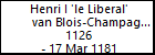 Henri I 'le Liberal' van Blois-Champagne