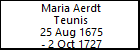 Maria Aerdt Teunis