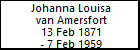 Johanna Louisa van Amersfort