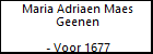 Maria Adriaen Maes Geenen