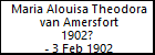 Maria Alouisa Theodora van Amersfort