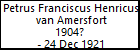 Petrus Franciscus Henricus van Amersfort